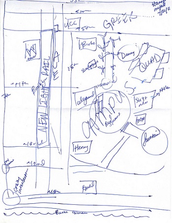 Estudiante dibujo de mapa mental