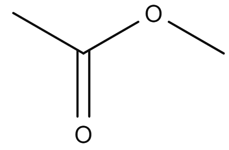 Estructura del etanoato de metilo
