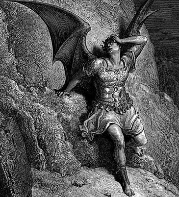Ilustración de John Milton de Satanás en Paradise Lost