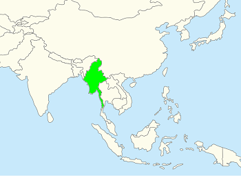 Mapa de Myanmar