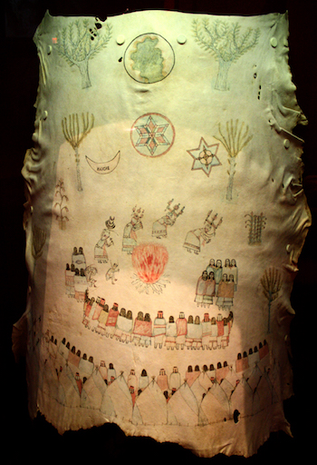 Piel de búfalo pintada