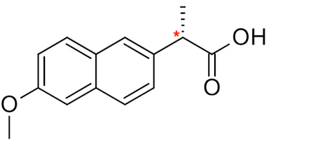 Estructura química del naproxeno