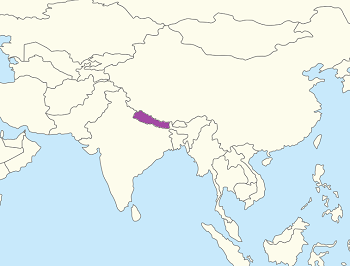 Mapa, de, nepal
