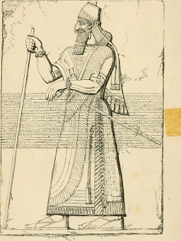 Bosquejo de un antiguo hombre asirio