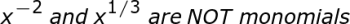no monomios