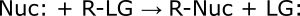 fórmula de reacción nucleofílica