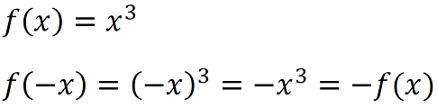 f (x) = x ^ 3, f (-x) = (- x) ^ 3 = -x ^ 3 = -f (x)