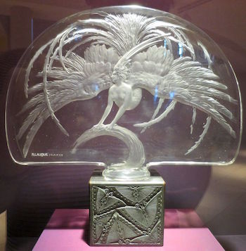 Escultura de vidrio Art Deco