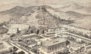 Ilustración de la antigua Olimpia