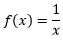 función uno sobre x