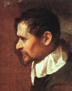 Autorretrato de Carracci, hacia 1590-1600