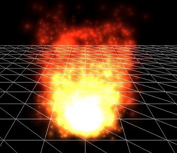 Sistema de partículas utilizado para modelar el fuego.