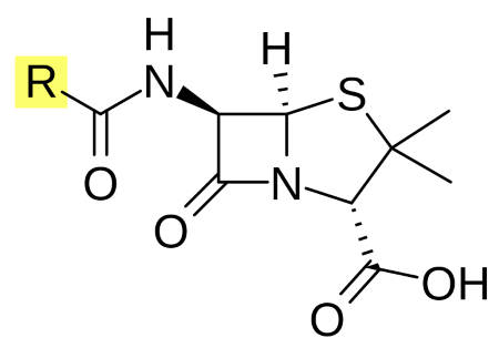 un diagrama de penicilina