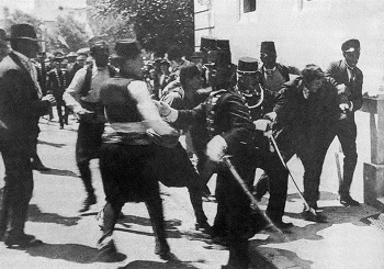 Imagen del arresto de Princip