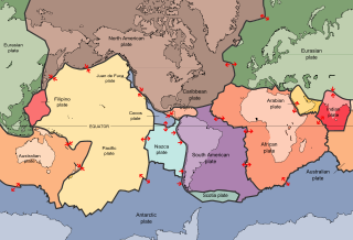 Mapa de las placas tectónicas de la tierra