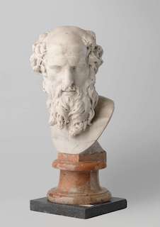 Un busto de mármol de Platón