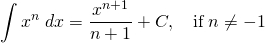 Regla de potencia para antiderivadas