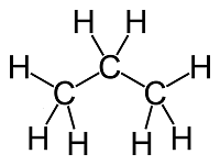 Molécula de propano