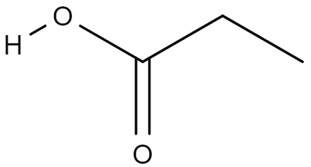 Estructura del ácido propanoico
