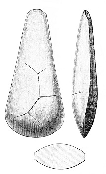 Ilustración de un cuchillo de la Edad de Piedra