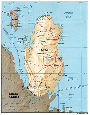 Mapa de Qatar