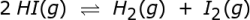 descomposición de yoduro de hidrógeno