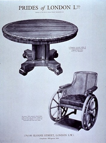 Mesa y silla de ruedas Regency