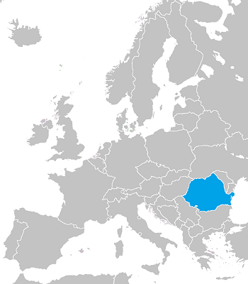 Mapa, de, rumania