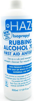 Una botella de alcohol isopropílico.