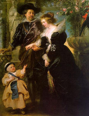 Rubens, Retrato del artista con su esposa Helene Fourment y su hijo, Frans (c. 1635)