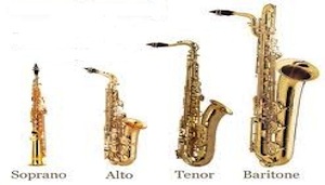 tipos de saxofón visual