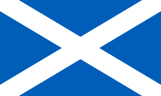 La bandera de Escocia: una cruz blanca en forma de X sobre un campo azul