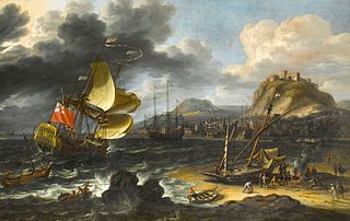 Pintura de barco de guerra inglés