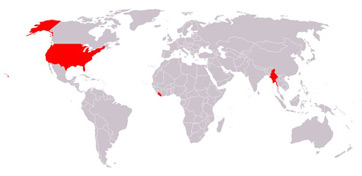 Mapa mundial de unidades SI