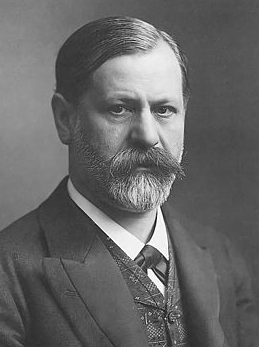 Fotografía en blanco y negro de Sigmund Freud