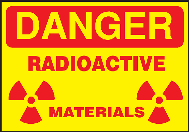 Advertencia de materiales radiactivos