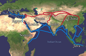 Mapa comercial de la Ruta de la Seda