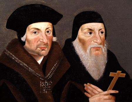 Retrato del obispo John Fisher y Tomás Moro