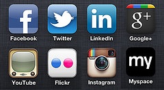 Solo algunos ejemplos de las muchas redes sociales en Internet