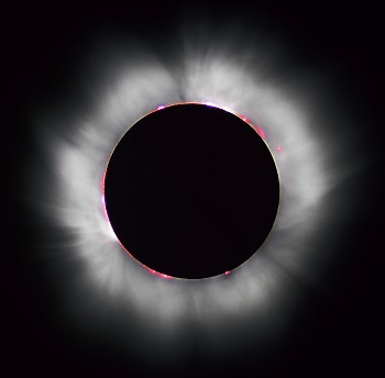 Imagen del Sol en un eclipse solar total.