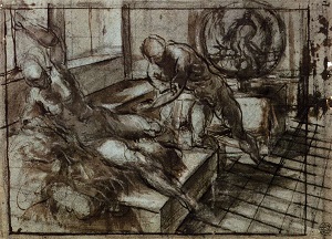 Tintoretto, Estudio para Venus, Marte y Vulcano