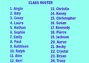 lista de la clase