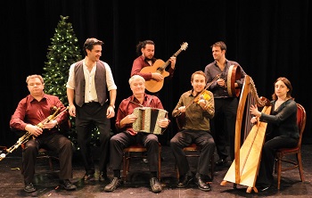 Músicos celtas con instrumentos tradicionales