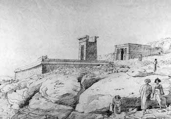 Dibujo del templo de Dendur