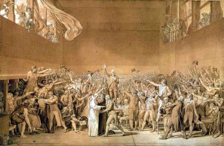 El juramento de la cancha de tenis por Jacques-Louis David 1791