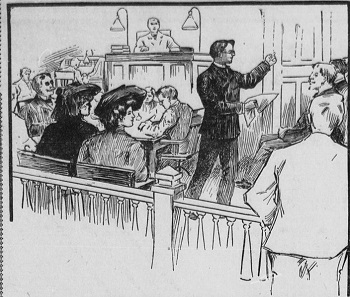 Imagen de juicio en la sala de audiencias