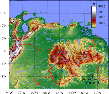 topografía de venezuela