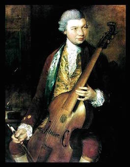 Pintura de Gainsborough de un violista