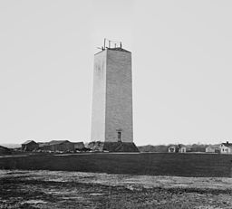 Monumento a Washington en 1860