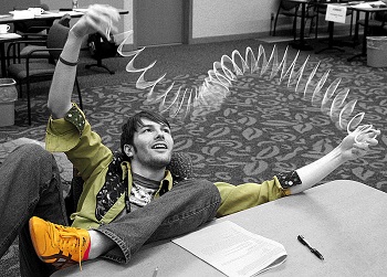 Una ola en un Slinky